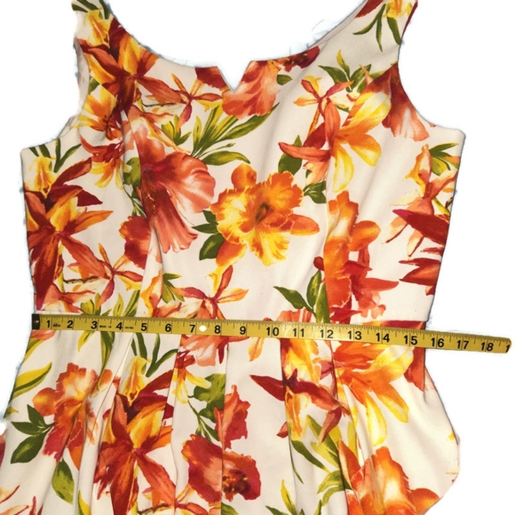 ALYX Fit and Flare Tropical Print Dress Size 12 - Picture 11 of 15